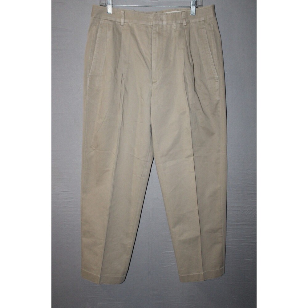Vintage Dockers Light Khaki Cream Dress Pants Slacks Men’s Size 32 x 34 Pleated